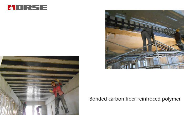 Karbon fiber takviyeli polimer (CFRP) sargı. Karbon fiber takviyeli polimer (CFRP) sargı.