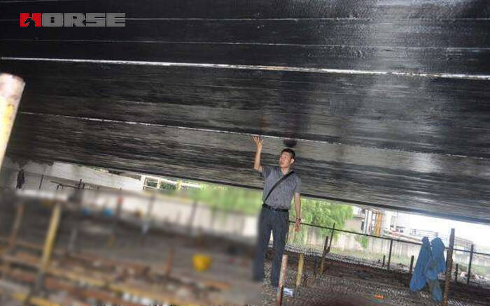 carbon fiber fabric(CFRP) in reinforcement Bridge