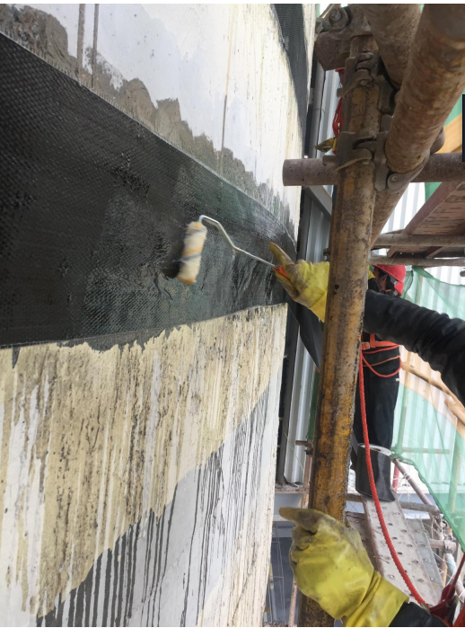 CFRP Güçlendirme Beton Silo Duvarı CFRP Güçlendirme Beton Silo Duvarı