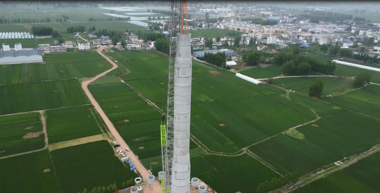 Rüzgar Türbini Beton Kule Montajı