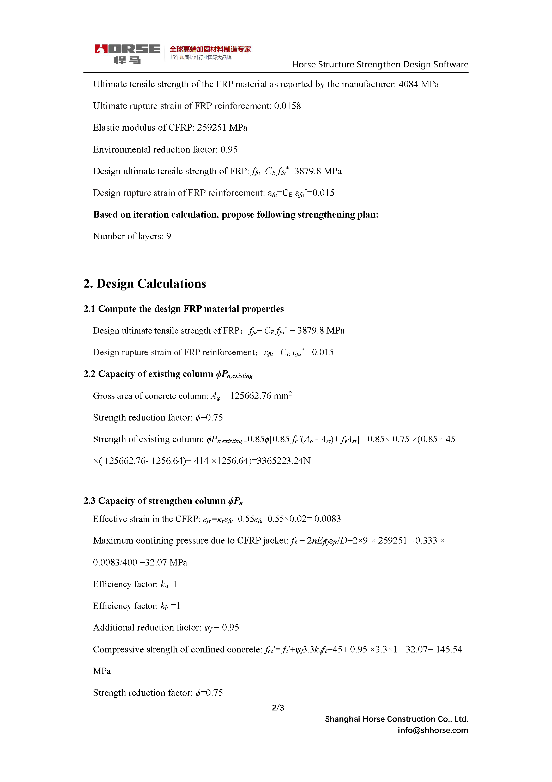 At FRP Tasarım Yazılımı - Sütun Güçlendirme Eksenli At FRP Tasarım Yazılımı - Sütun Güçlendirme Eksenli