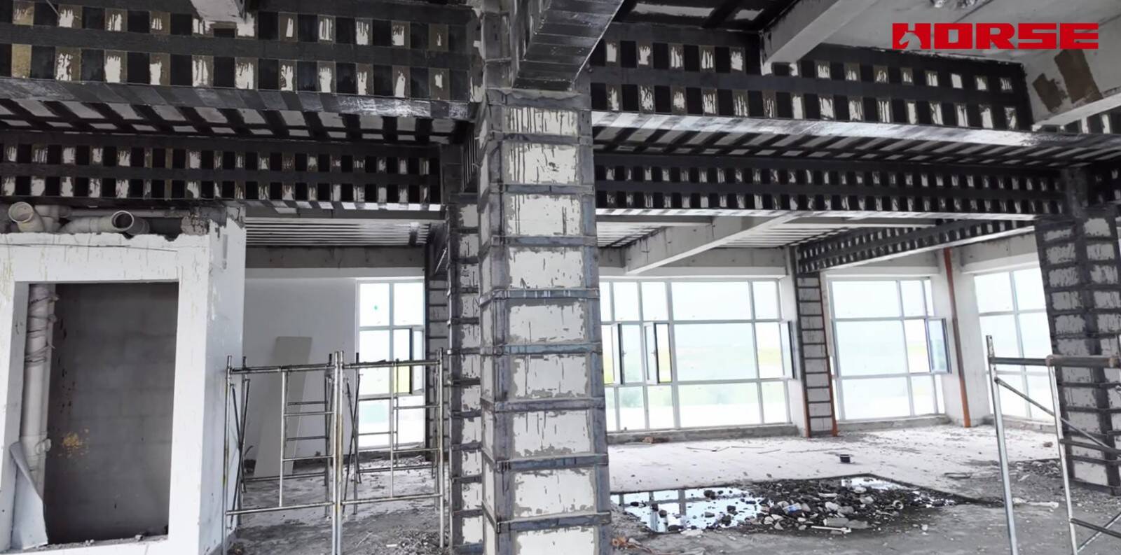 Ticari'den Yaşlı Bakım Tesisine Dönüşüm için Yapısal Güçlendirme -- Carbon Fiber & Steel Jacketing Ticari'den Yaşlı Bakım Tesisine Dönüşüm için Yapısal Güçlendirme -- Carbon Fiber & Steel Jacketing