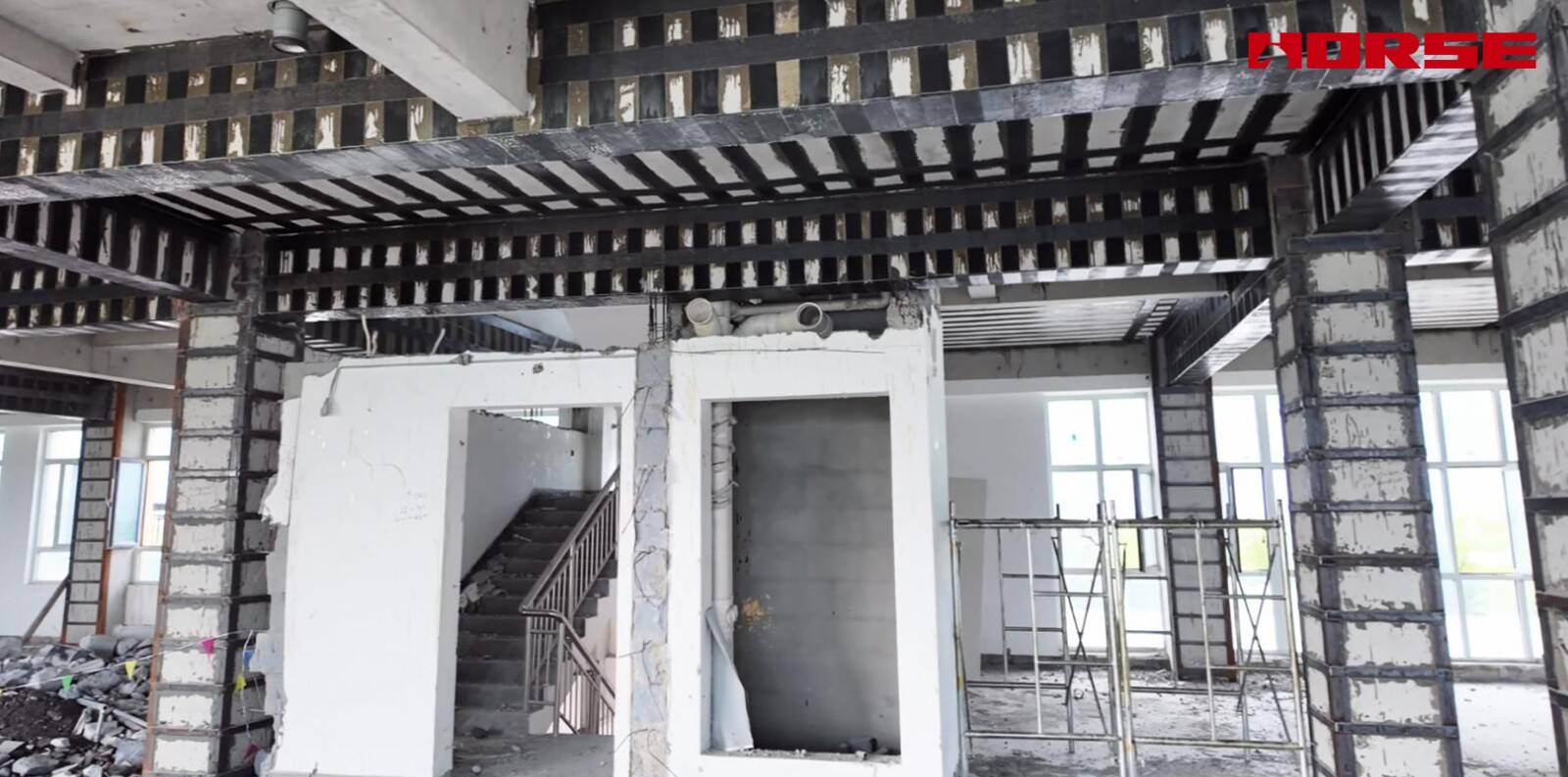 Ticari'den Yaşlı Bakım Tesisine Dönüşüm için Yapısal Güçlendirme -- Carbon Fiber & Steel Jacketing Ticari'den Yaşlı Bakım Tesisine Dönüşüm için Yapısal Güçlendirme -- Carbon Fiber & Steel Jacketing