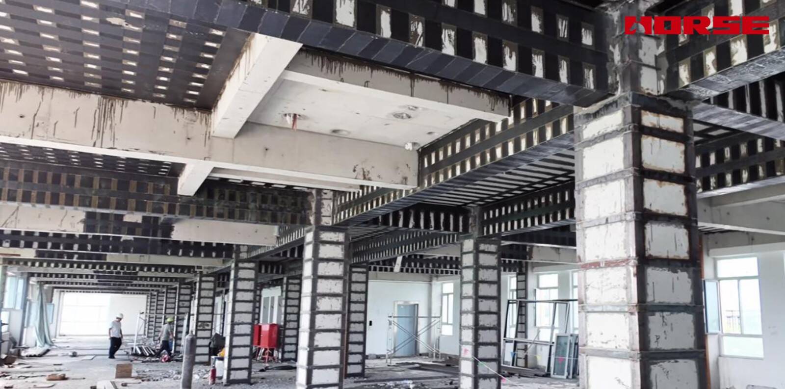 Ticari'den Yaşlı Bakım Tesisine Dönüşüm için Yapısal Güçlendirme -- Carbon Fiber & Steel Jacketing Ticari'den Yaşlı Bakım Tesisine Dönüşüm için Yapısal Güçlendirme -- Carbon Fiber & Steel Jacketing
