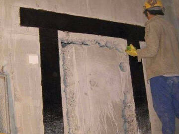 300 gr karbon fiber takviyeli polimer (CFRP) sargı ile açılış iyileştirmesi